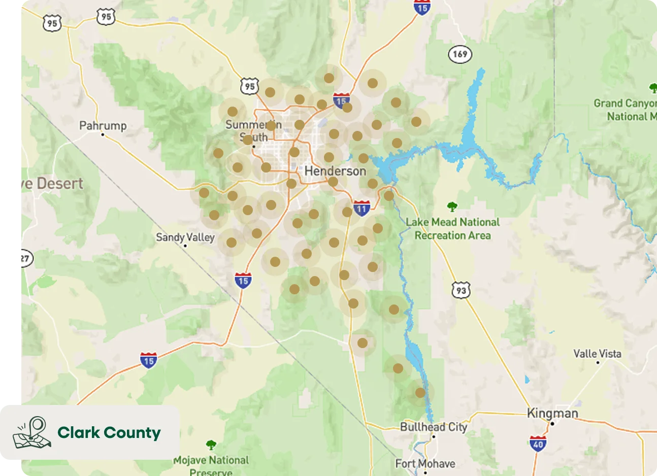 Locations I've helped around Clark County